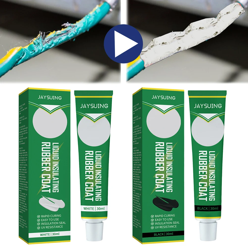 30 ML Liquid Electrical Tape High-Temperature Resistant Liquid Insulation Paste Sealant Cable Repair Paste for Indoor Outdoor