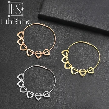 Personalized Gold Bracelets – Engraved Mom Gifts with Kids' Names | Custom Heart Charm Bangles 1