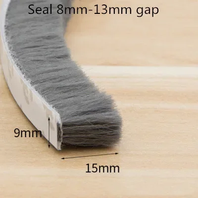 Self-Adhesive Windproof Brush Strip for Doors and Windows, Sound Insulation and Dust Protection