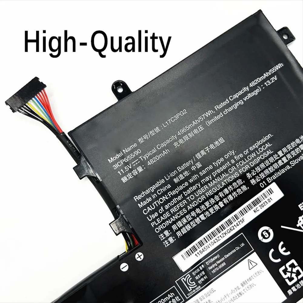 Bateria para Lenovo Legion Y530 Y53015ich Y540 Y740 Y7000p2023 Y7000 20232023 Alta Qualidade L17m3pg2 L17c3pg2 - Imagem 6