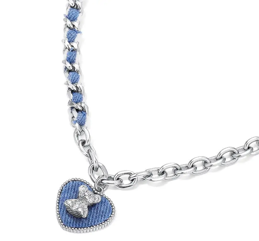 Love Bear Necklace For Women Hip Hop Sweet Cool Style Clavicle Necklaces Denim Accessories Chocker Jewelry Pendant Collar Gift