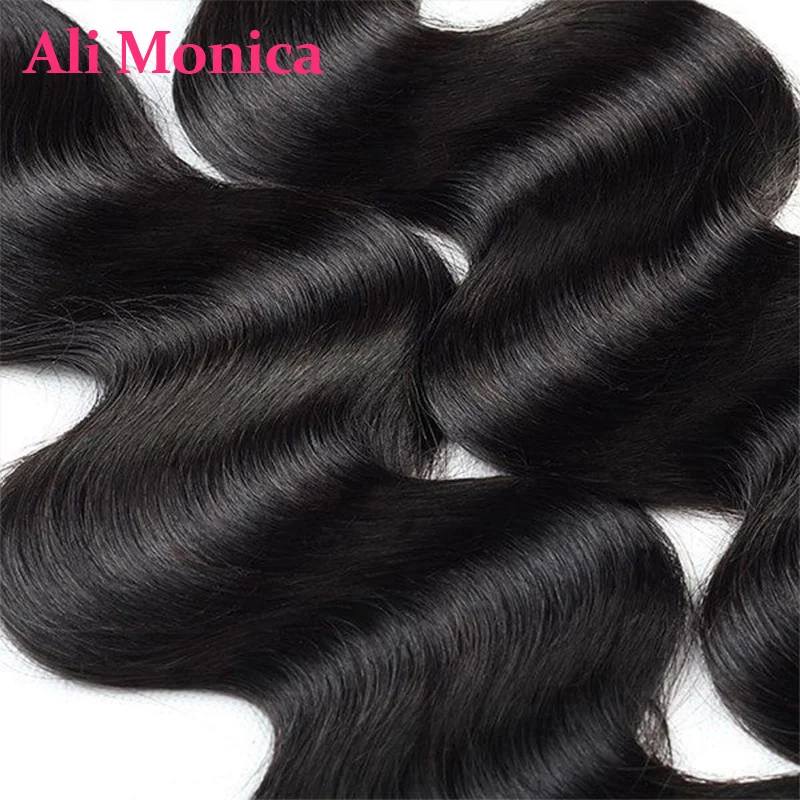 Body Wave Human Hair Bundles 1/3/4 Pieces Natural Black Cheap Remy Brazilian Human Hair Extensions 8-32 Inch