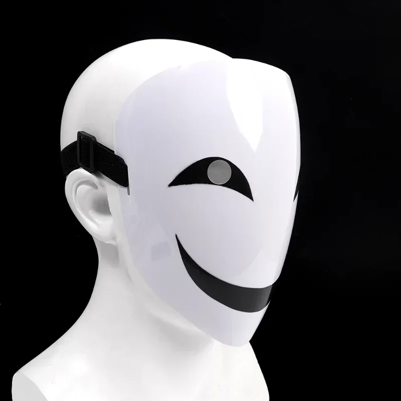 Smile Crying Face V-Shaped Mask Anime Black Bullet Kagetane Hiruko Mask Halloween Terror Cosplay Costume Prop for Men Women