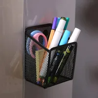 Magnetic Pen Holder Mesh Organizer Box Pencil & Marker Storage Basket for Home Office Supplies 1