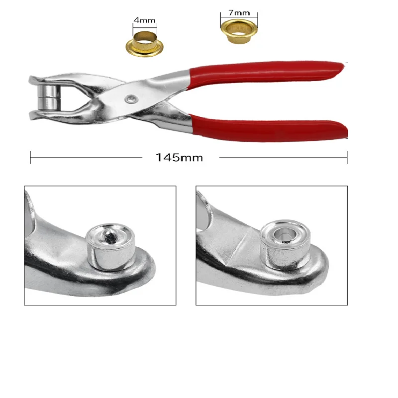 2PC/SET Revolving Belt Leather Hole Punch Pliers And Shoe Cloth Eyelet  Setter Setting Fastener Press With 100PCS Free Buttons - AliExpress