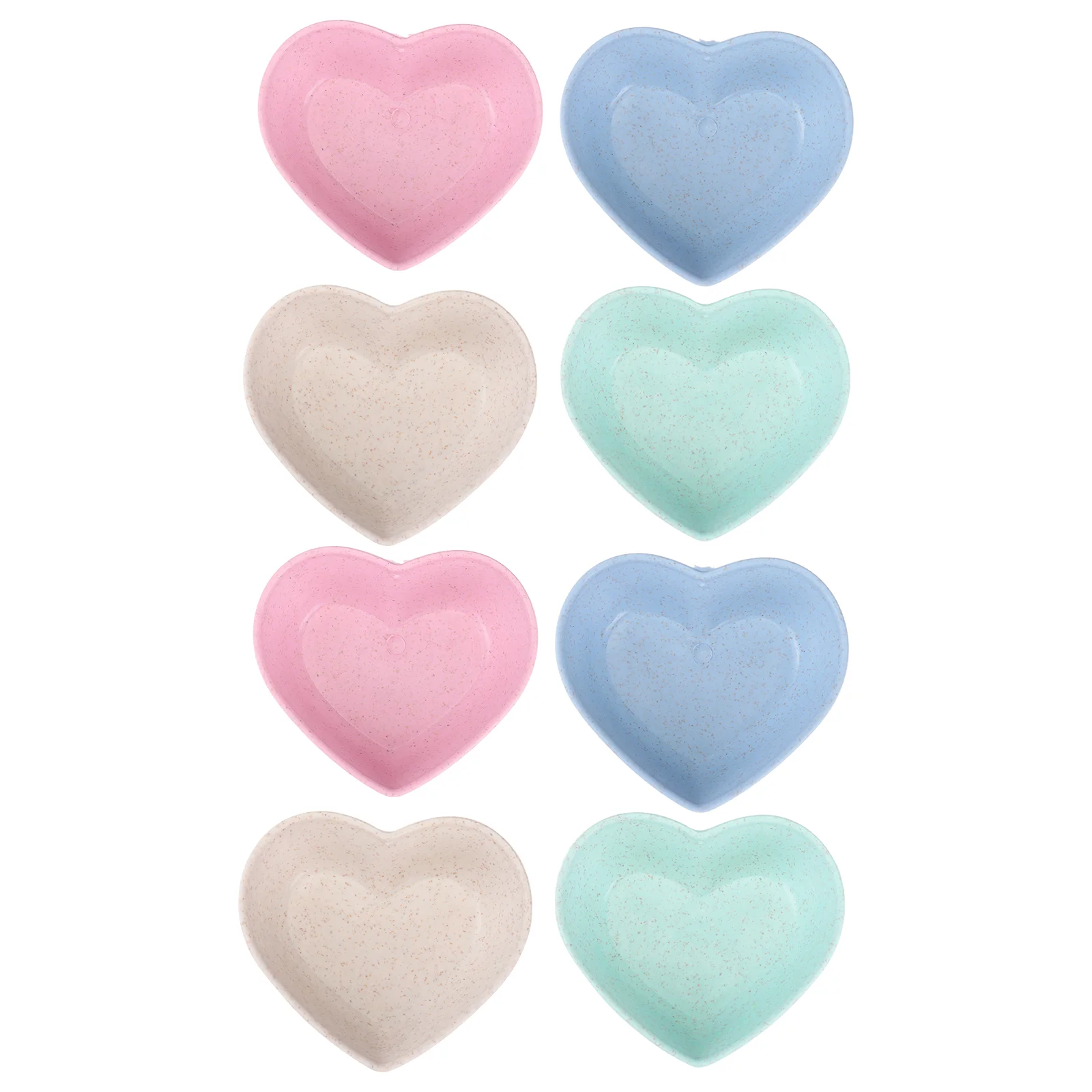 8 Pcs Heart Shaped Saucer Sauce Dish Seasoning Snack Food Plates Appetizer Plates Serving Kitchen Dining Bar