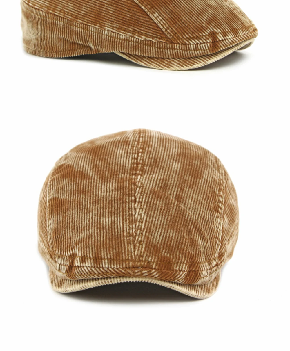 HT4960 Herren Berets Frauen Neue Herbst Winter Hut Retro Künstler Maler Baskenmütze Hut Männlich Weiblich Ivy Flache Kappe Ausgestattet Cord Baskenmütze Kappe – Detail 10