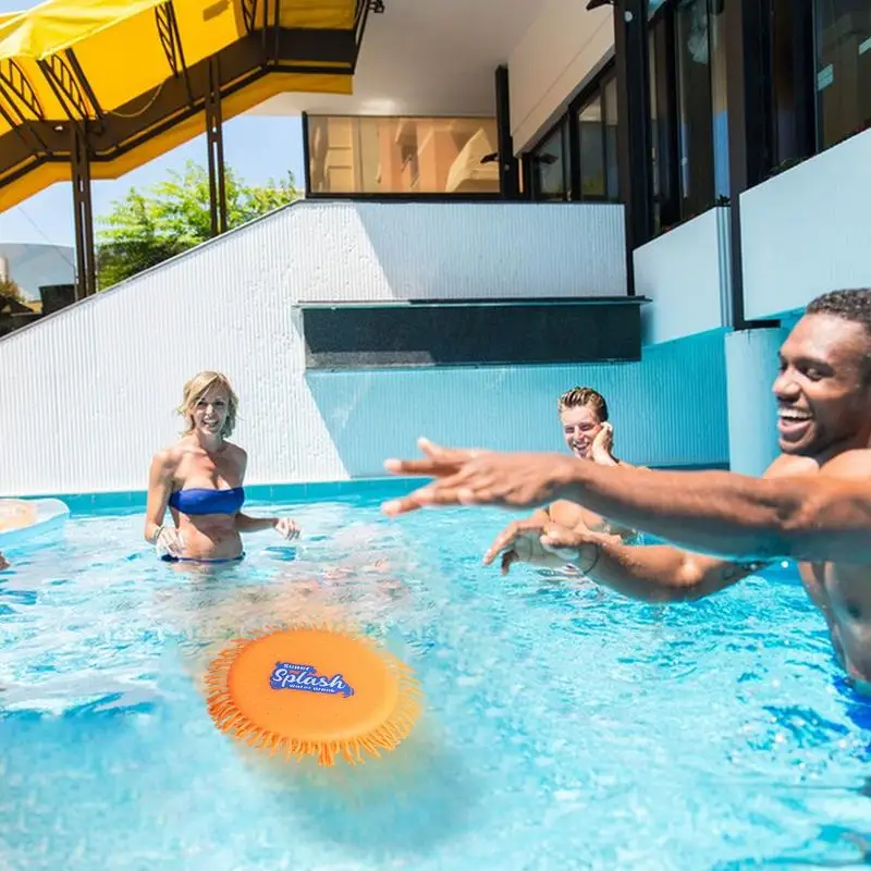 Water Flying Disc Soft Bath Toy Flying Disc Interactive Kids Beach Toys Outdoor Water Toys Summer Pool Sensory Fidget