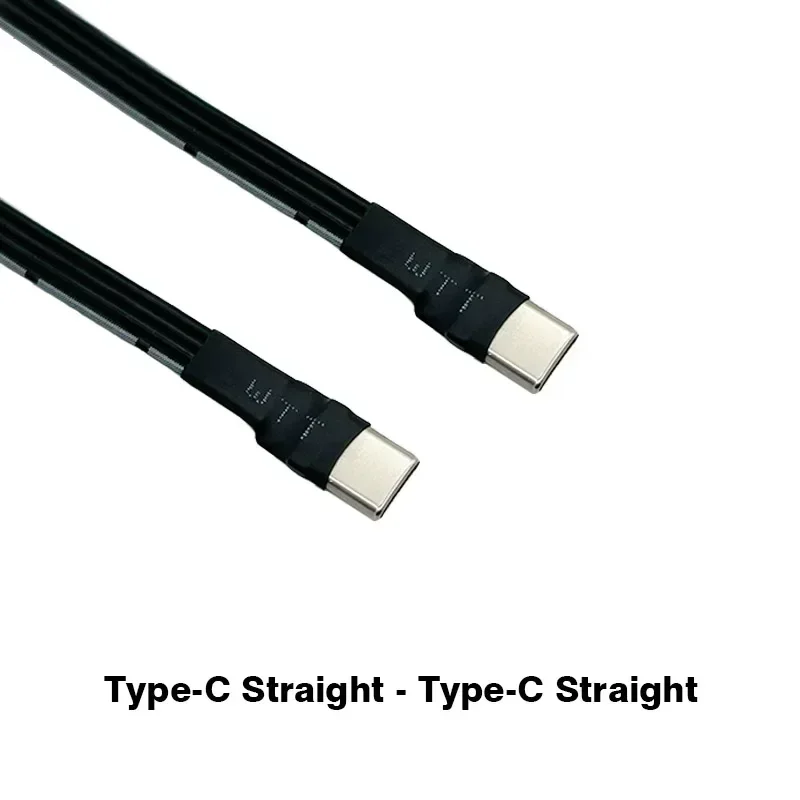 유형 C - USB-C 슬림 90 각도 어댑터 케이블 보조베터리 유연한 케이블 FPC PD 충전 데이터 케이블 유형-C 벤드 플랫 실리콘 와이어