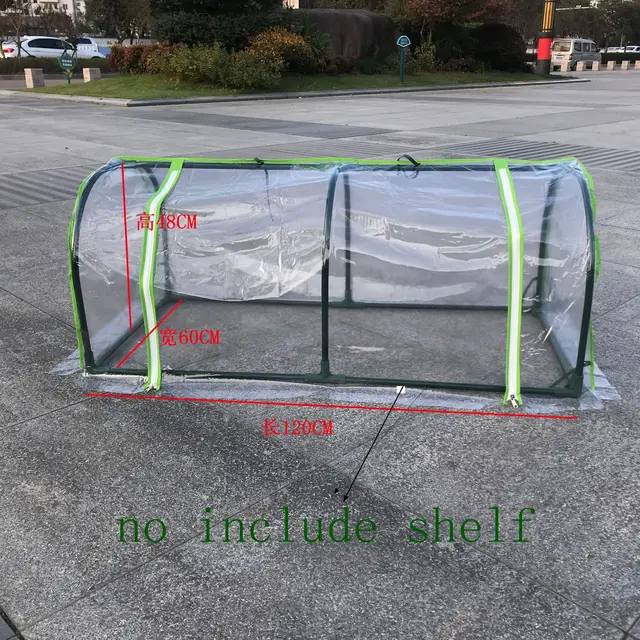 120 Cm -Es Kerti Zöld Ház Mezőgazdasági Szerszámok Hordozható Üvegházhatású Növény Fedele Kültéri Szigetelő Fedél 、 Zárójel Nélkül