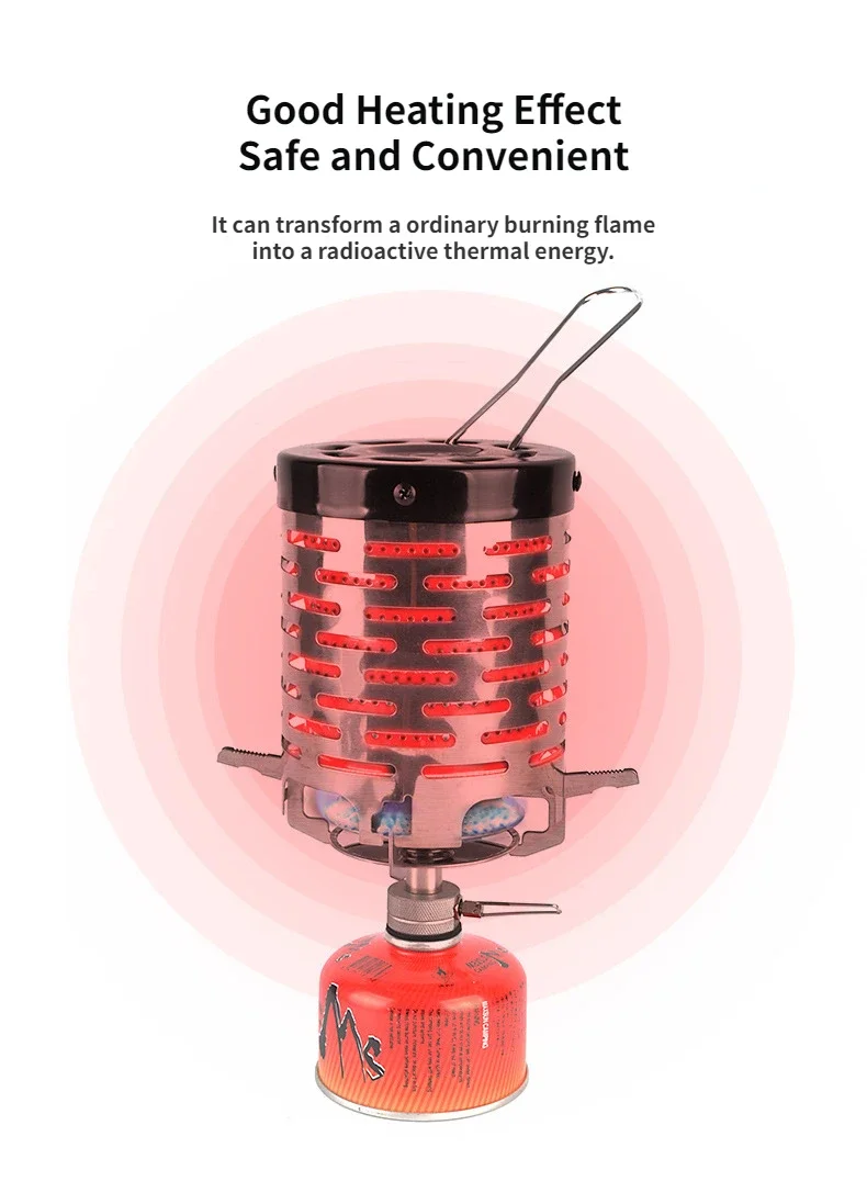 Description Picture 6 of itemMOUNTAINHIKER Mini Gas Heater Stove Cover Wear-resistant Outdoor Camping Portable Stainless Steel Warmer Heating Cover Equipment