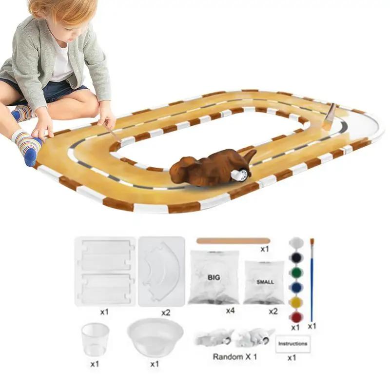 

Track Painting Toy Painting Kit Track Toys Rail Set DIY Assembling Toy Educational Vivid Smooth Track Play Set For Children's Da