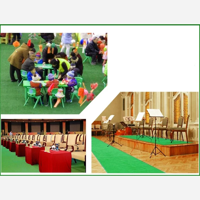 Green Festival Celebration Carpet, Non Woven Corridor Anti Slip Carpet, Wedding Birthday Party Decoration