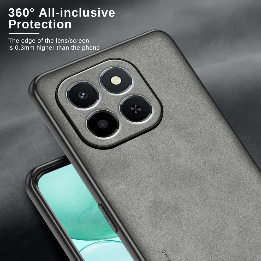 Sheepskin Matte Shockproof Hard Back Case with Camera Protection and Soft Frame