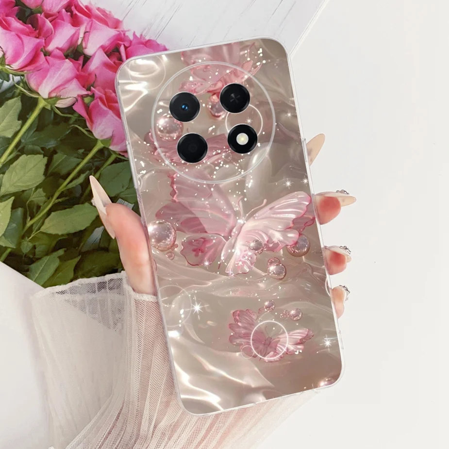Cute Cat & Peacock Painted Soft Silicone Case - Enhanced Protective Cover