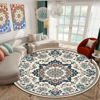 Morocco Retro Carpets for Living Room Sofa Home Decor Round Rug Large Area Cloakroom Lounge Rugs Washable Bedroom Floor Mat 1