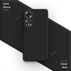 Elegant Liquid Silicone Candy Back Cover with Camera Protection and Simple Fashion Design for OPPO A60 (4G) (Classic Black)