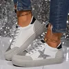 Ladies Fashionable Sports Shoes Leopard Print Star Pattern Anti Slip Soft Sole Lightweight Comfortable Casual Shoes 5
