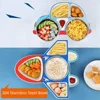 Durable Airplane Car Shaped Dinner Plate Detachable Creative Kid's Lunch Plate Compartment Cartoon Feeding Food Tray Household