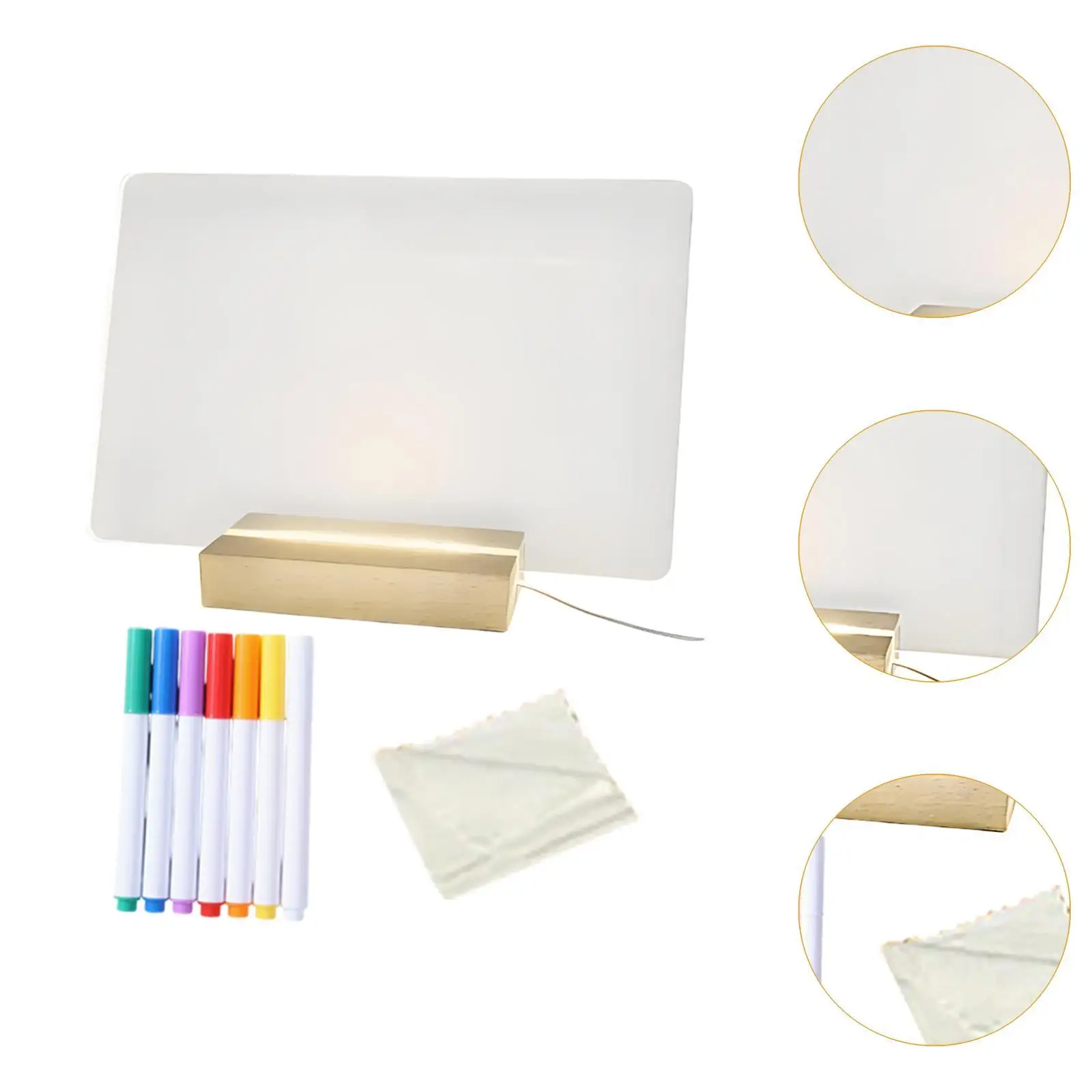 Acrylic Display Planner Board Centerpiece Table Decoration Collection Glow Memo Board for Indoor TV Cabinet Home Tea Room Office