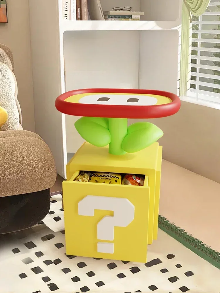 Children's Creative Sofa Side Table, Cartoon Home Bedroom Bedside Table, Simple Storage Rack, Living Room Coffee Table