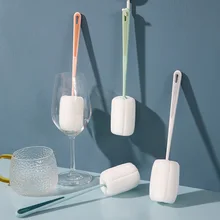 

1/2Pcs Long Handle Soft Sponge Cup Brush Water Bottle Glass Cleaning Tools Brush Scrubber Home Kitchen Accessories