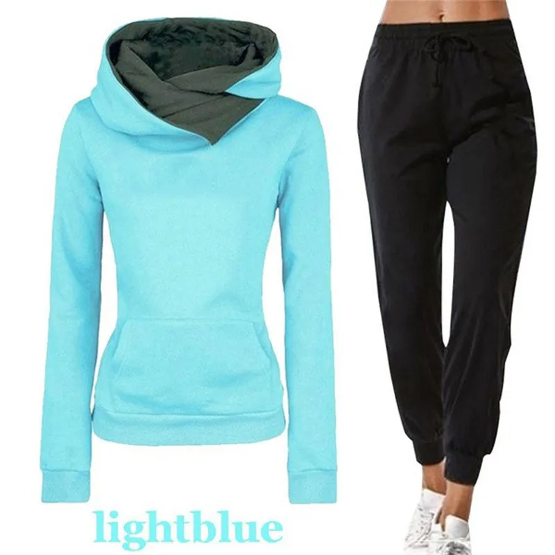 Tracksuit Two Piece Set Women Outfit Hoodies Sweatpants Sports Pant Sets Hooded Sweatshirt Trousers Sportswear