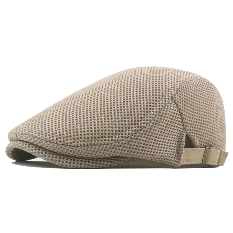 

Summer mesh beret breathable duckbill hat women's Korean version sun visor hat men's solid color forward hat