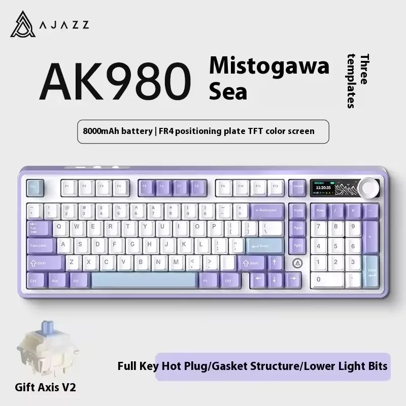 【新品・未使用】AJAZZ AK980 ホワイト ブラック ゲーミングキーボード Amazon | MechLands AJAZZ AK980 98% メカニカルキーボード BT5