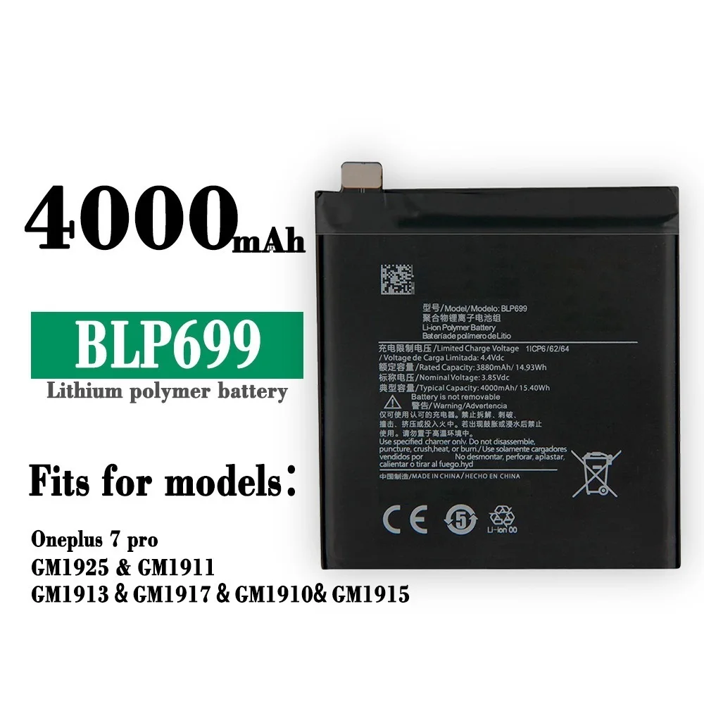 

BLP699 4000mAh Battery for one plus oneplus 7Pro 7 Pro 7 Plus 7Plus 7 Mobile Phone Batteries