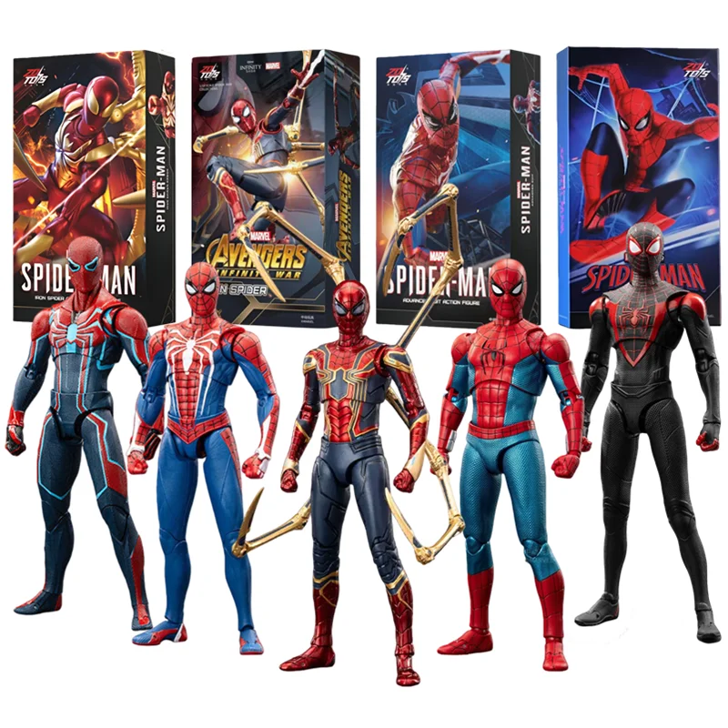 ZD Toy Spider Man No Way Home Marvel Legends 1/10 Peter Parker Gold Schwarz Rot Modell Actionfigur Erwachsenes Sammlerspielzeug