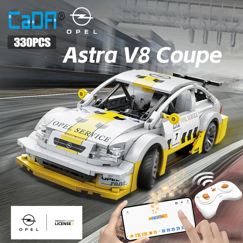 Cada Opel Astra V8 Coupe Champion Vehicle Building Blocks City Remote Control Racing Car RC Super Sports Car Children Bricks Toy