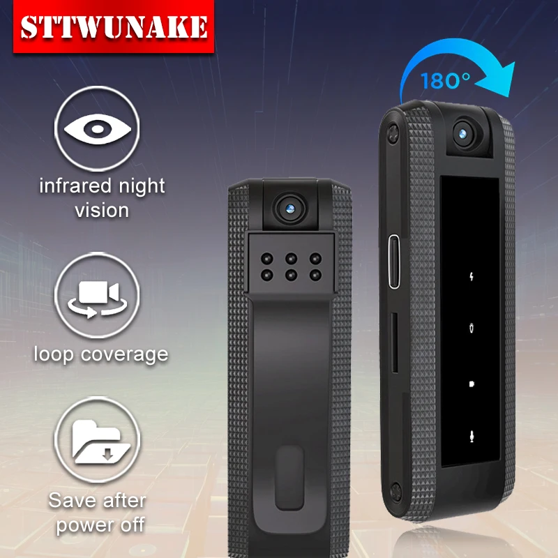 Sttwunake Mini Body Camera 1080P Hd Dv Videoregistratore Vocale Digitale Bodycam Professionale Piccolo Dispositivo Di Registrazione Del Suono Micro