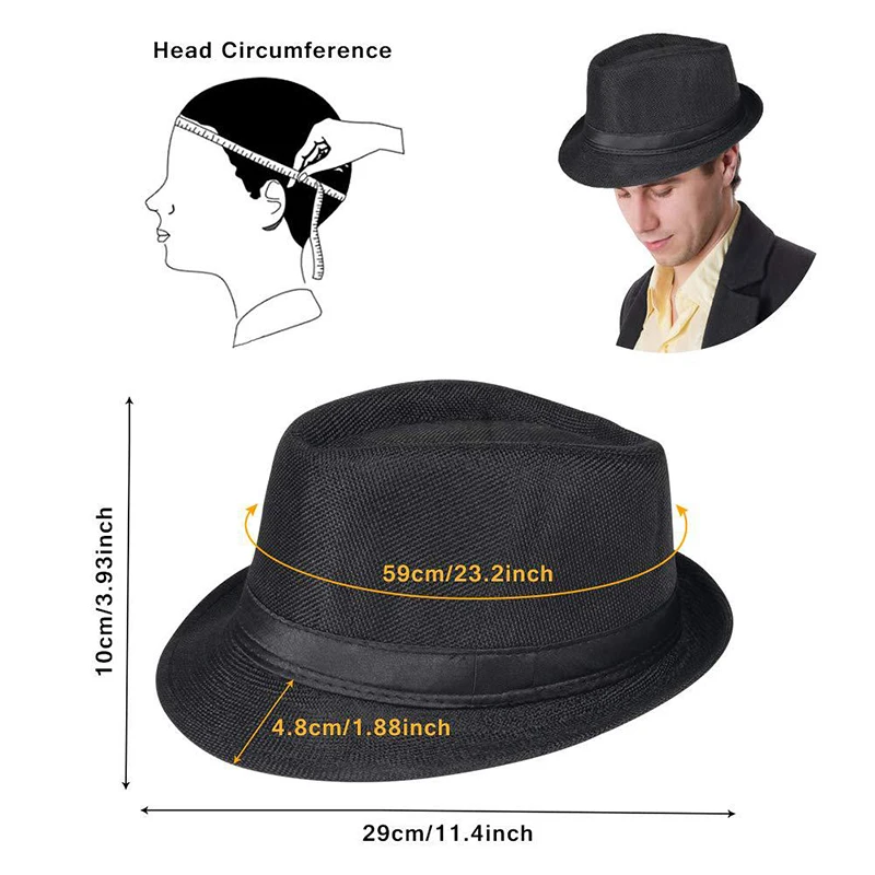 Halloween 1920's Cosplay Costume Hat Pocket Watch Neck Tie Moustache Bowtie Gatsby Masquerade Accessories 1Set