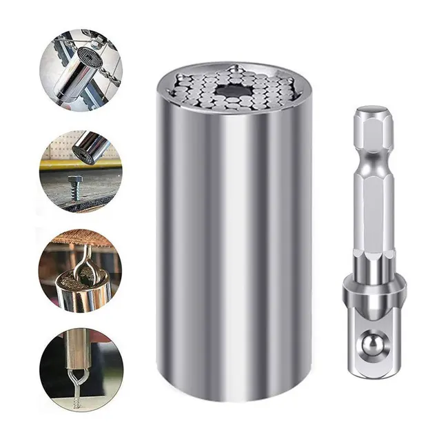 Universal Torque Wrench Power Drill Ratchet Bushing Spanner Key Magic Multi Hand Tools 7-19mm Head Set Socket Sleeve - Image 4