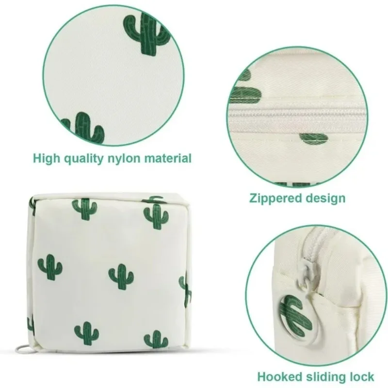 Travel Waterproof Tampon Storage Bag Cute Sanitary Pad Organizer Portable Makeup Lipstick Key Holder for Women and Girls