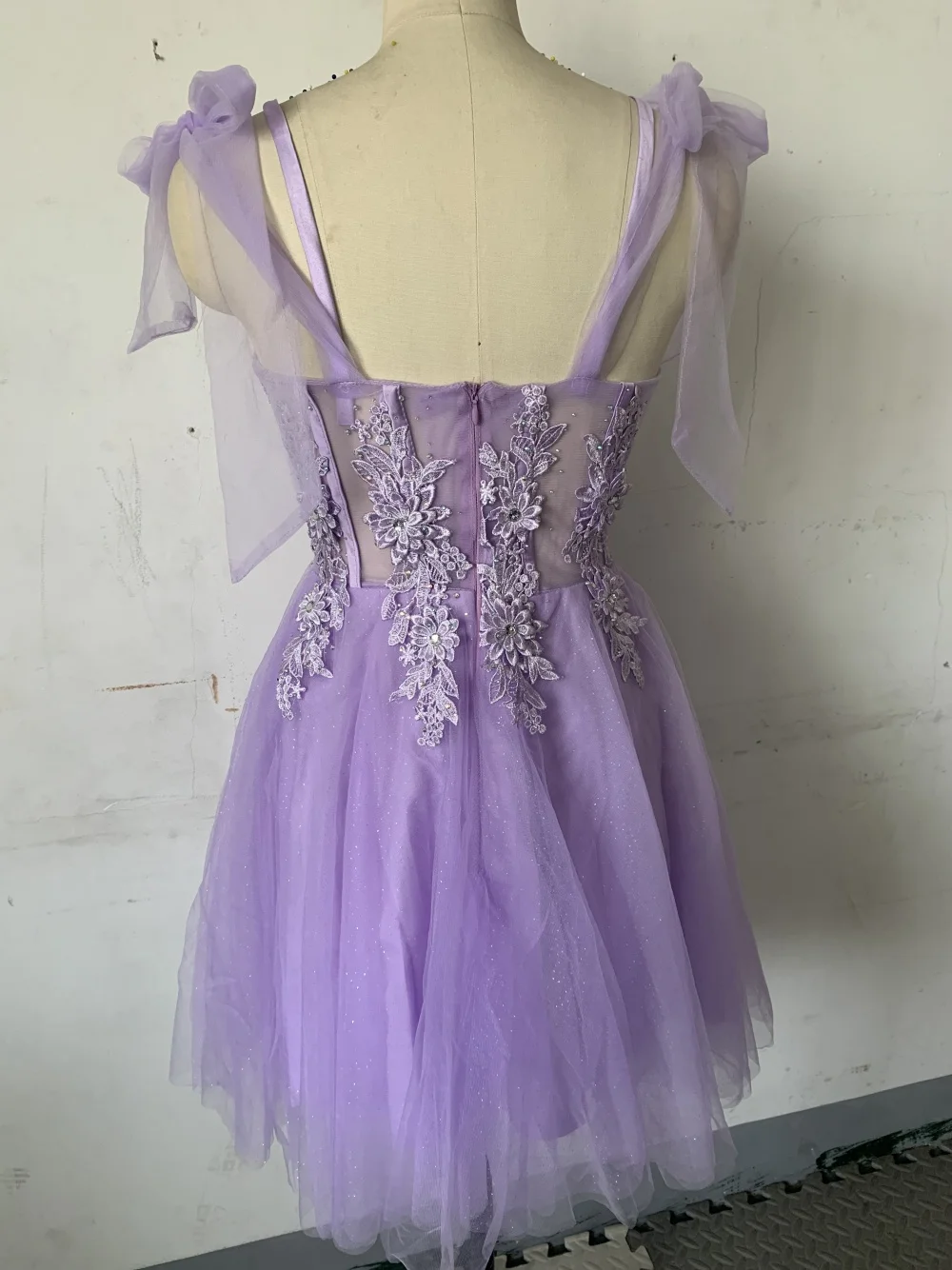 Juveniles Vestidos Color Lavanda Cortos Vestido Corto Lila Para