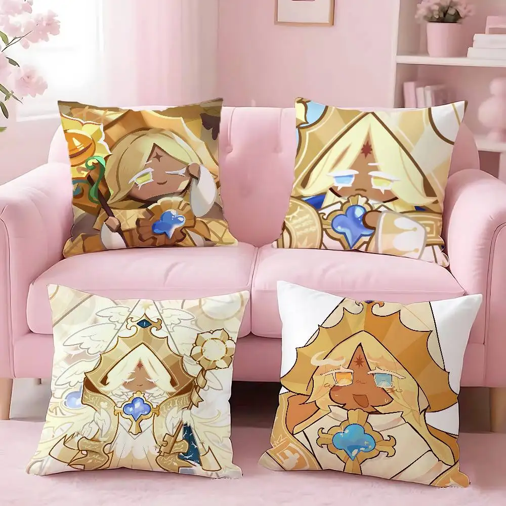 순수 바닐라 C-Cookie 쿠션 커버 45x45cm 40x40cm 55x55cm 50x50cm 30x30cm 정사각형 자동차 베개 커버 쉘
