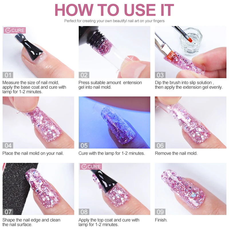 Premium Poly Nail Extension Gel Set for Professional Manicure