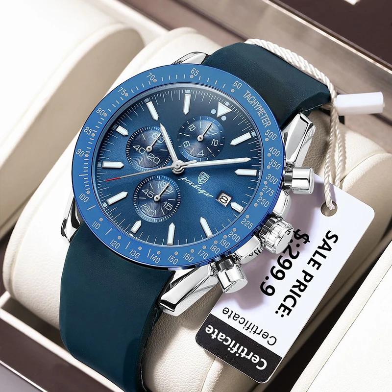 

Sdotter Top Brand Luxury Chronograph Quartz Watch Men Sports Watches Military Army Male Wrist Watch Silicone Clock Relogio Mascu