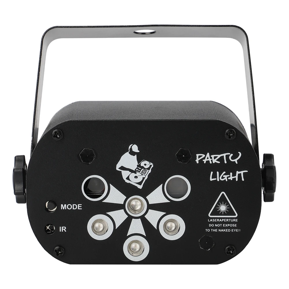 Laser Light Auto Sound Control RGB UV HOLDLAMP LED 6-Hole Light Stage Effect Lighting for DJ Club Party Show