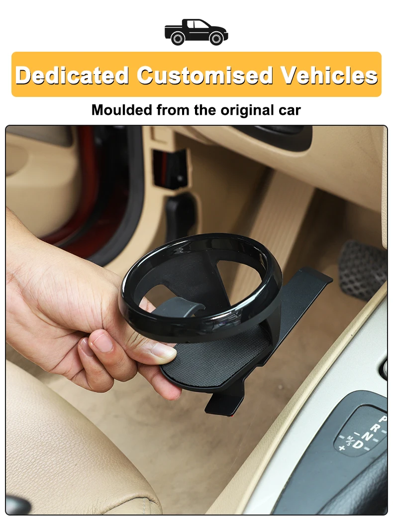 Für BMW 3er E90 E92 E93 2005–2012, Kohlenstoffstahl, hochwertige Auto-Mittelkonsole, seitliche Getränke, Getränkehalter, Innenzubehör – Detail 1