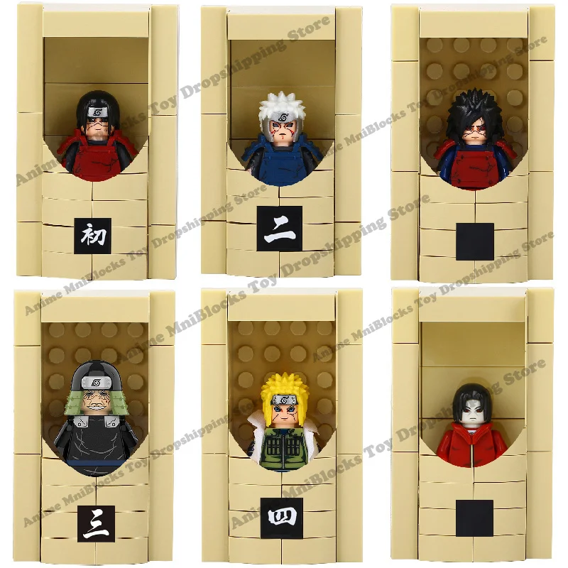 

MOC1007 Naruto Edo Tensei Dirty Soil Rebirth Madara Hashirama mini action toy figures Assemble anime blocks kids Birthday gifts