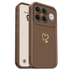 Chic Staircase Pattern Soft Phone Case - Simple Love Collection for Poco M6 Pro 5G (Brown)