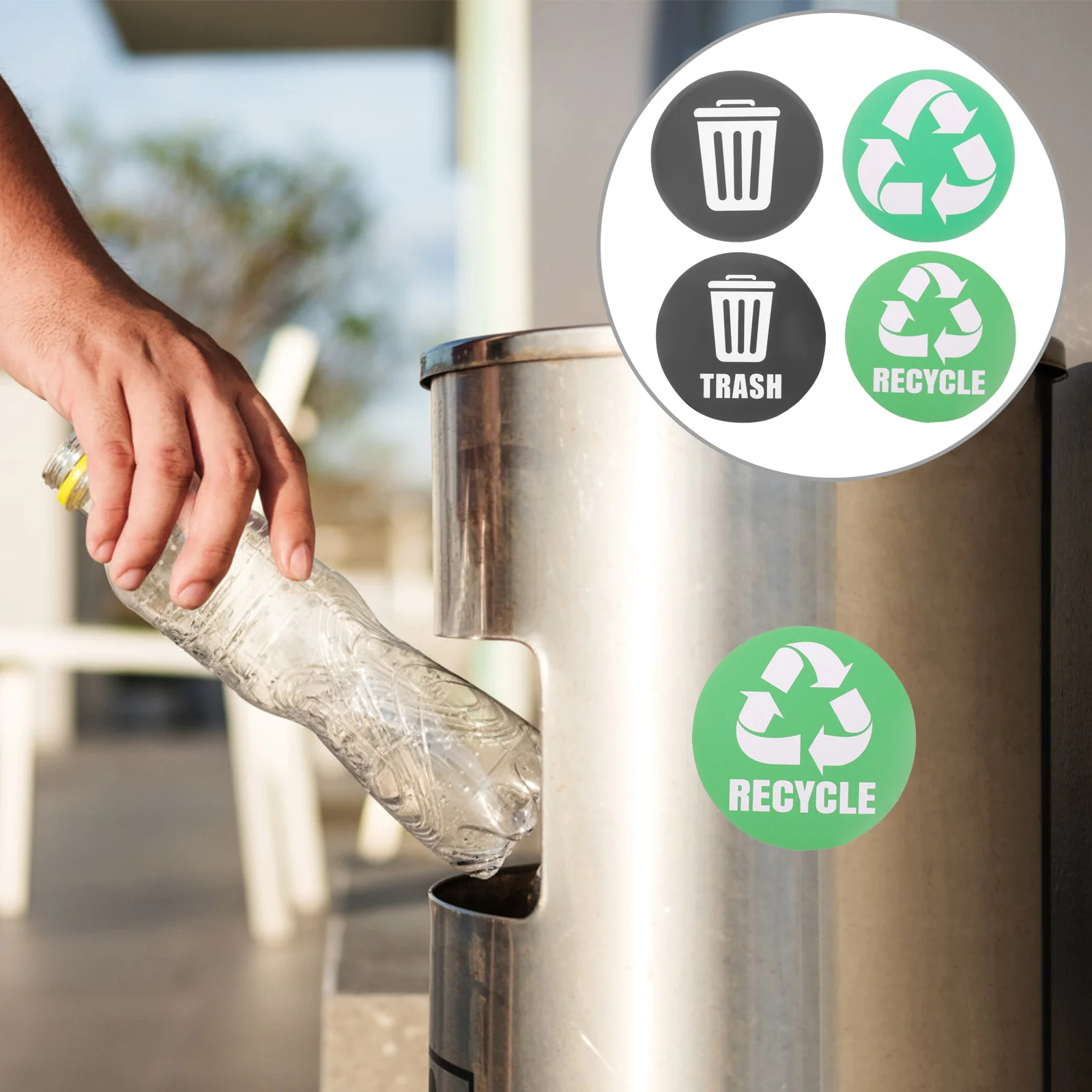

Recycle Trash Bin Sticker Recycling Stickers Can Sign Garbage Classification Decal