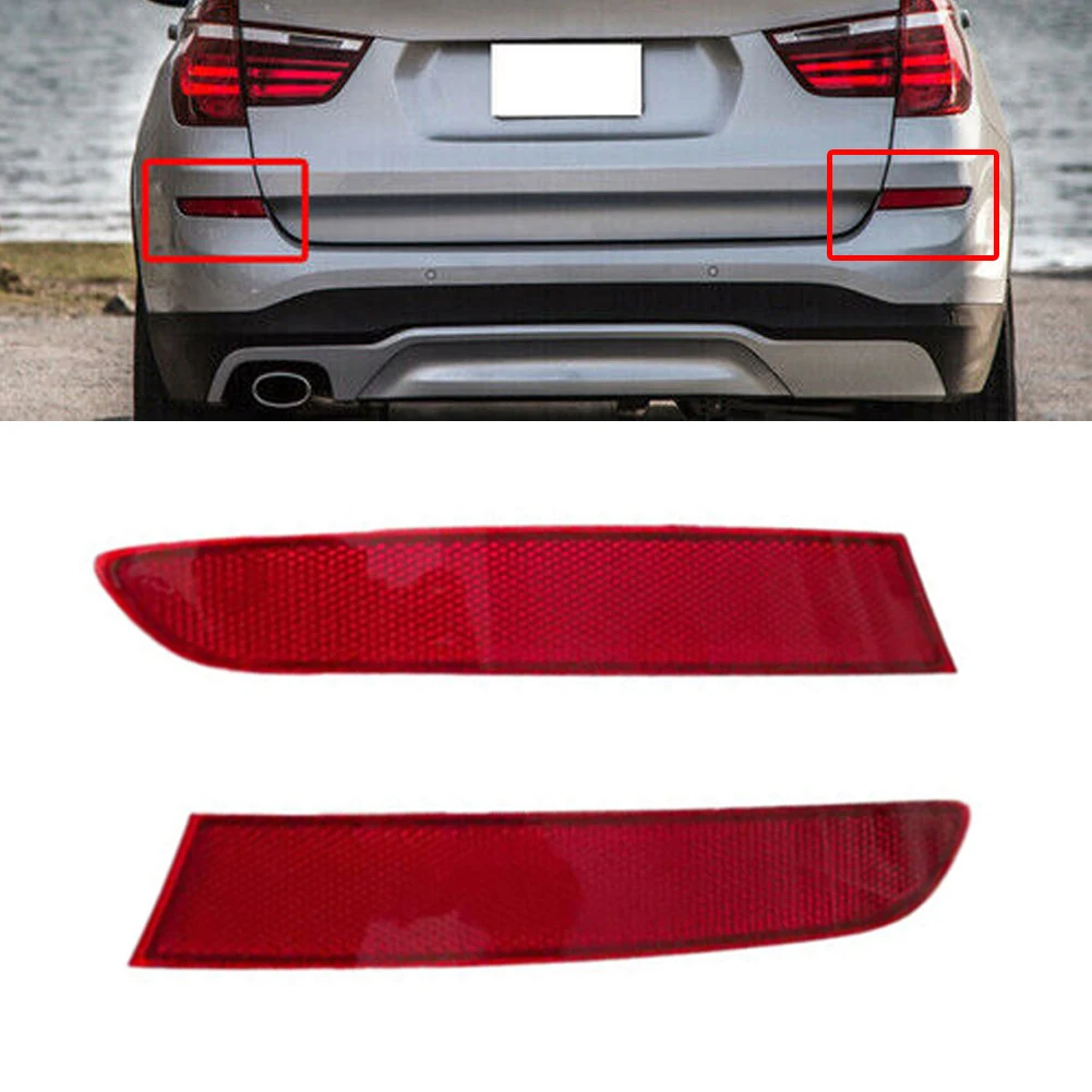 2pcs 반사 스티커 자동차 외장 부품 충돌 방지 자동차 스티커 BMW F25 X3 용 고품질 후면 스티커