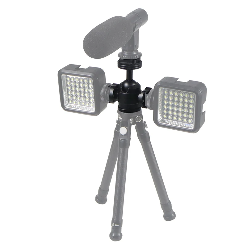 Mini Stativ Kugelkopf Swivel Ball Kopf 1/4 "Abnehmbare Kalten Schuh Halterungen Adapter für DSLR Kamera Monitor Vlog Flash Licht mic Stand – Detail 12