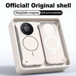 Ultra Slim Frameless Magnetic Charge Hard Phone Case - Candy Color Matte Protective Cover for Huawei Mate 70 Pro (WHITE)
