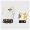 Children's Set Boy Cartoon Lion King Printed T-shirt Fashion T-shirt Shorts New Sports Set Children's Short Sleeved Top Shorts 1