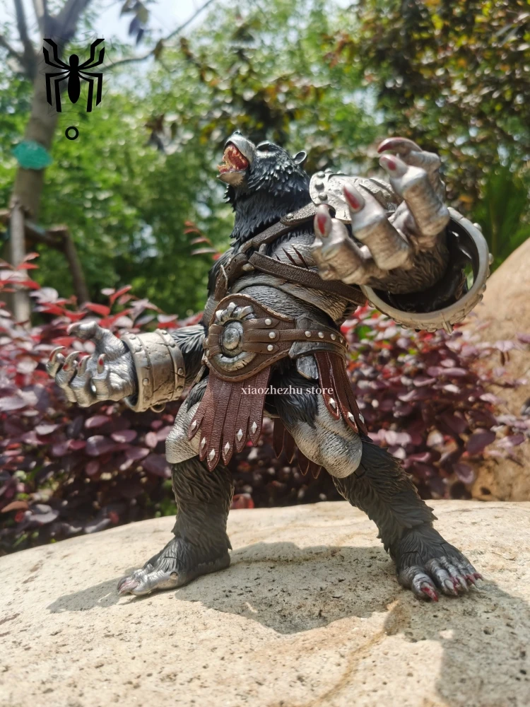 

23cm Memory Toys Original Adventurer World Fantasy Ancient Warcraft Claw Bears Warrior Druid&Limited Color White Movable Toy